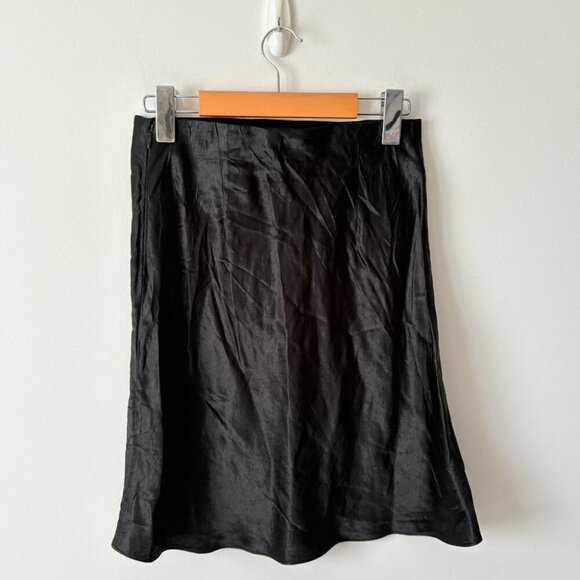 Aritzia Babaton Slip Satin Mini Skirt Black Size 6 - Picture 8 of 8